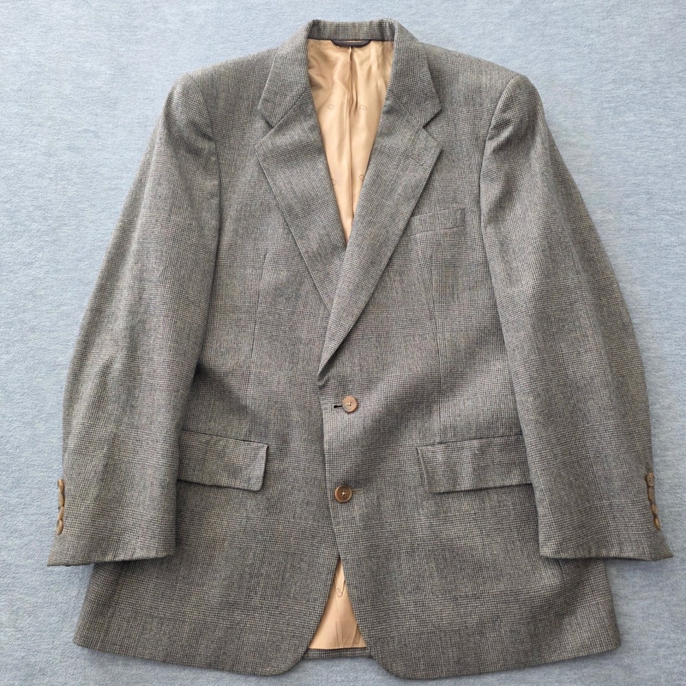 Christian Dior Monsieur Grey Glen Plaid Virgin Wool Blazer Sport Coat Men 42 R